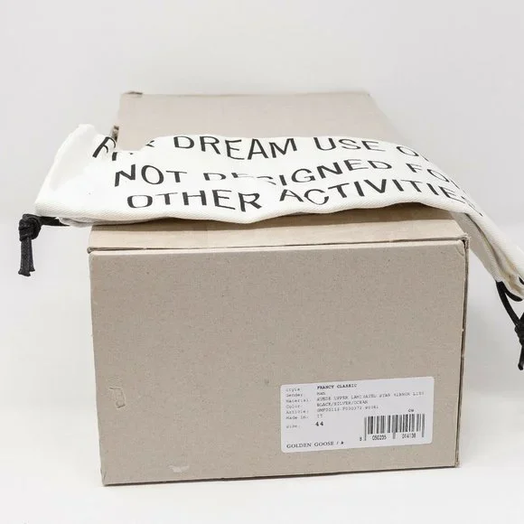 Golden Goose Francy Classic Black/Silver Sneakers - 11 US (44 EU) - Picture 7 of 7